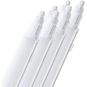 HOFTRONIC - Q-series – 6-pack LED TL armaturen 120cm – IP65 – 36W 4320lm – 120lm/W – 4000K neutraal wit – koppelbaar
