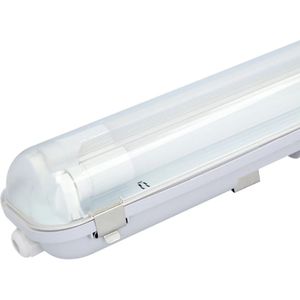Ecoseries - LED TL armatuur 120cm dubbel IP65 - 6000K - 36W 7200lm (200lm/W) - Flikkervrij koppelbaar - T8 G13 fitting -  Incl. 2x LED TL buis