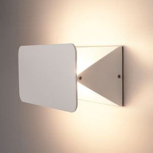 Toledo kantelbare LED wandlamp - 3000K warm wit - 6 Watt - Up & down light - IP54 voor binnen en buiten - Moderne muurlamp - Tweezijdig - Wit