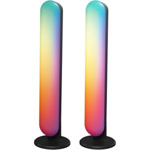 Double Radiance - LED Bar - RGB Flow Color lichtbalken Tafellamp - Google Assistant & Amazon Alexa - WiFi + Bluetooth - Music Sync - Color Ambiance - incl. Afstandsbediening - 2 jaar garantie