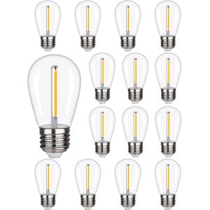 E27 LED Filament Lamp - Set van 15 Stuks - 1 Watt