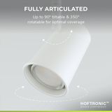 Riga LED Plafondspot Wit - Draaibaar en Dimbaar - GU10 Fitting - Opbouw spot voor woonkamer - LED Plafondlamp