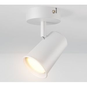 Riga LED Plafondspot Wit - Draaibaar en Dimbaar - GU10 Fitting - Opbouw spot voor woonkamer - LED Plafondlamp