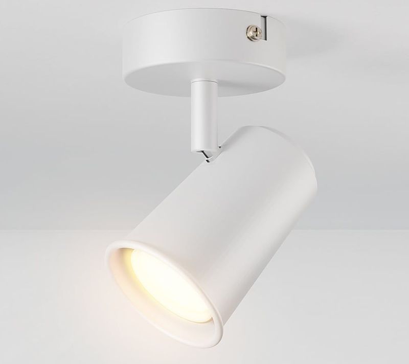 Riga LED Plafondspot Wit - Draaibaar en Dimbaar - GU10 Fitting - Opbouw spot voor woonkamer - LED Plafondlamp