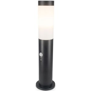 Dally LED Sokkellamp Zwart S – Bewegingssensor – Schemerschakelaar – E27 fitting – IP44 Waterdicht – 45 cm – tuinverlichting – padverlichting