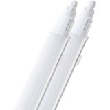 HOFTRONIC - Q-series – 2-pack LED TL armaturen 120cm – IP65 – 36W 4320lm – 120lm/W – 6500K daglicht wit - koppelbaar