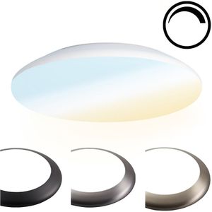 LED Bulkhead 30 cm - Plafondlamp - Wandarmatuur - 18W 2100 Lumen Dimbaar - CCT lichtkleur instelbaar - IK10 - Wit - IP65 Waterdicht