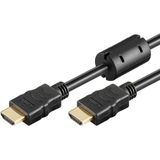 HDMI kabel - 1.4 - High Speed - Geschikt voor 4K Ultra HD 2160p en 3D-weergave - Beschikt over Ethernet - Ferrietkern - 5 meter