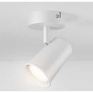 Riga LED Plafondspot Wit - Draaibaar en Dimbaar - GU10 plafondlamp 4000K neutraal wit - 5W 400 Lumen - Opbouw spot voor woonkamer