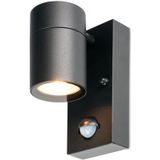 Mason wandlamp - 2700K warm wit - Bewegingsmelder en schemerschakelaar - IP44 spatwaterdicht - Spotlight voor binnen en buiten - Zwart