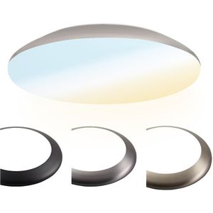 LED Bulkhead 30 cm - Plafondlamp - 18W 2100 Lumen - CCT lichtkleur instelbaar - IK10 - Chroom - IP65 Waterdicht