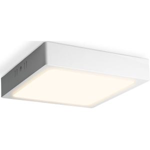 Plafondlamp Timmy - Vierkant - 18 Watt 1800 Lumen - Wit - 2700K warm wit - Plafonniere - 204mm - compact design