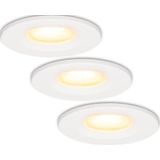 Set van 3 stuks dimbare LED inbouwspot wit Venezia 6 Watt 2200-2700K IP65 - Dim to warm