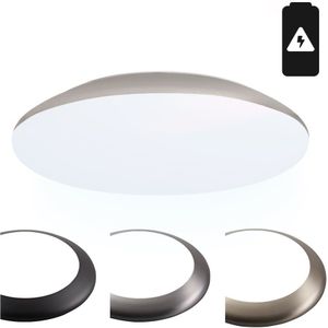 LED Bulkhead 30 cm - Plafondlamp met Noodaccu - 18W 2100 Lumen - 6500K Daglicht Wit - IK10 - Wit