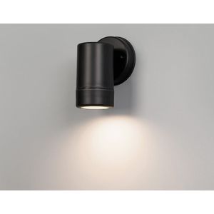 Otey – LED Wandlamp Zwart – Downlight - GU10 - 4000K neutraal wit licht - Dimbaar - IP44 waterdicht - Voor binnen & buiten - Wandspot - Polycarbonaat