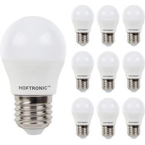 10x E27 LED Lamp - 4,8 Watt 470  lumen - 2700K Warm wit licht - Grote fitting - Vervangt 40 Watt - G45 vorm