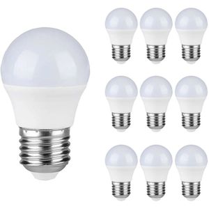 10x E27 LED lamp - 4.5 Watt - 3000K - Vervangt 40 Watt - G45