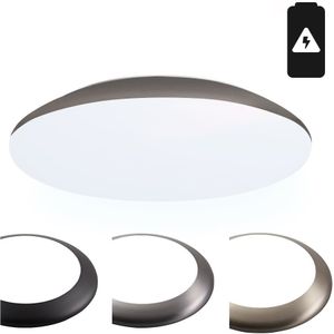 LED Bulkhead 30 cm - Plafondlamp met Noodaccu - 18W 2100 Lumen - 6500K Daglicht Wit - IK10 - Wit