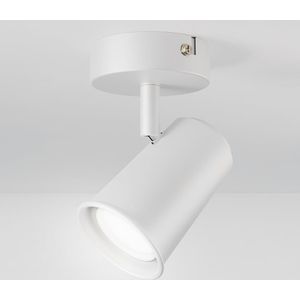 Riga LED Plafondspot Wit - Draaibaar en Dimbaar - GU10 plafondlamp 6000K daglicht wit - 5W 400 Lumen - Opbouw spot voor woonkamer