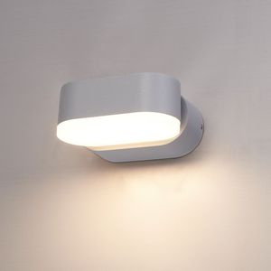 Dimbare LED Wandlamp Dayton grijs 6 Watt 3000K kantelbaar IP54 spatwaterdicht 3 jaar garantie