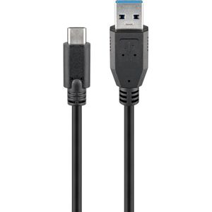 Goobay USB-C naar USB-A kabel - USB3.0 - tot 2A / zwart - 3 meter