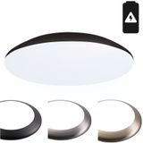 LED Bulkhead 30 cm - Plafondlamp met Noodaccu - 18W 2100 Lumen - 6500K Daglicht Wit - IK10 - Wit