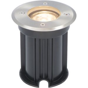 Dimbare LED grondspot - Rond - RVS - 2700K warm wit - 5 Watt - IP65 straal waterdicht - 2 jaar garantie