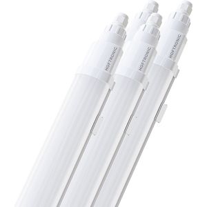 Q-Series - Set van 4 LED TL armaturen 150cm – IP65 Waterdicht – 48 Watt 5760 Lumen vervangt 192 Watt - 120lm/W - 6500K daglicht wit licht – gereedschapsloos Koppelbaar – IK08 – Tri-proof