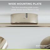 Riga LED Plafondlamp 2 spots RVS - Draaibaar en Dimbaar - 2 lichts Dubbel - GU10 4000K neutraal wit - Plafondspot woonkamer en gang - Opbouwspot verlichting