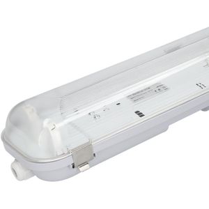 LED TL Armatuur IP65 120 cm RVS Clips Koppelbaar dubbelvoudige uitvoering