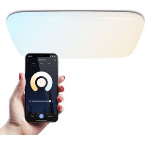 SMART LED Plafondlamp - RGBWW - WiFi en Bluetooth - 3000lm - Slimme Verlichting - 30W - Plafonniere - 42x42 cm - Vierkant