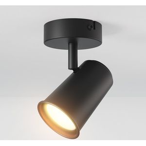 Riga LED Plafondspot Zwart - Draaibaar en Dimbaar - GU10 Fitting - Opbouw spot voor woonkamer - LED Plafondlamp