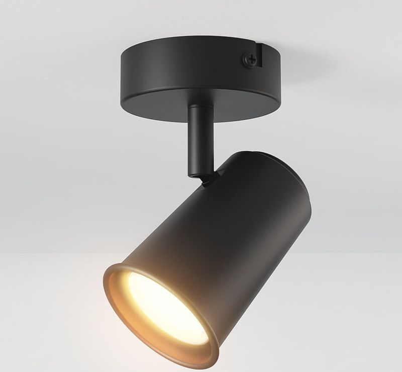Riga LED Plafondspot Zwart - Draaibaar en Dimbaar - GU10 Fitting - Opbouw spot voor woonkamer - LED Plafondlamp