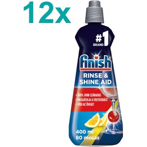 Finish - PowerBall - Shine & Protect Rinse Aid - Lemon - Glansspoelmiddel - 12x 400ml
