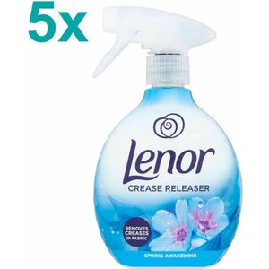 Lenor - Crease Releaser - Spring Awakening - Kreukverwijderaar & Textielvefrisser - Spray - 5x 500ml