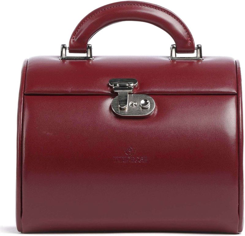 Windrose - Merino - Sieradendoos - Rood - Imitatieleer