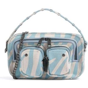 Núnoo Recycled Canvas Crossbody tas blauw