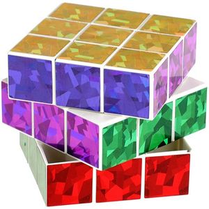 Puzzel Kubus met glitters - 3x3 - 6.5 cm groot - 1 kubus