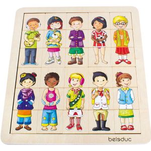 Beleduc Houten Legpuzzel Match & Mix Kinderen 30 Stuks