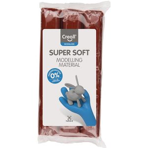 Creall super soft klei blok bruin 500gr