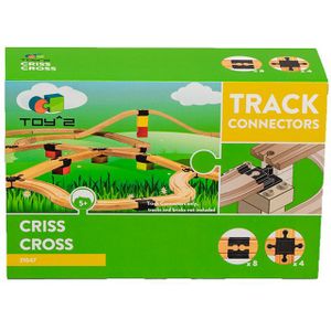 Treinbaan connectors criss cross set