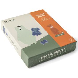 Puzzel met 5 dierenvrienden (2-6 delige puzzel) - FSC karton, veilig en leerzaam
