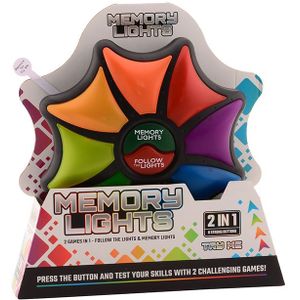 Johntoy Memory en Follow me spel Star - 2 in 1 met licht en geluid - Diameter 23 cm - Geschikt voor alle leeftijden - 8711866243747
