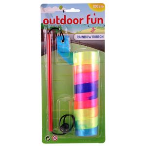 Outdoor Fun Rainbow Ribbon - Danslint in Regenboog Kleuren - Geschikt voor Jong en Oud - 120 cm Lang