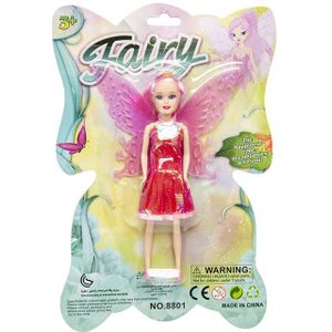 Popje Fee - Fairy - met vleugels - assorti kleuren