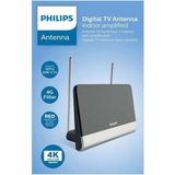 Philips - SDV6222/12 - Digitale TV-antenne - Zwart - Versterkt Signaal
