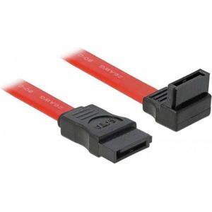 DeLOCK - 88965 - SATA Kabel - Rood - 0.22m - SATA II, Gegevensoverdrachtssnelheid tot 3Gbps