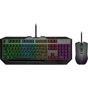 Cooler Master Desktop Gaming Devastator 4 (DE) zwarte RGB herziene versie (DE, Bedraad), Toetsenbord, Zwart