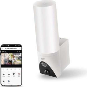 Emos GoSmart draaibare IP-camera voor buiten met WiFi en licht IP-310 TORCH, wit (2304 x 1296 Pixels), Netwerkcamera, Wit