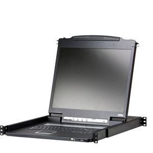 Aten CL3000N KVM-console, 48 cm LCD, VGA, PS/2-USB, USB-poort, LED HG-scherm, Amerikaanse, KVM schakelaars, Zwart